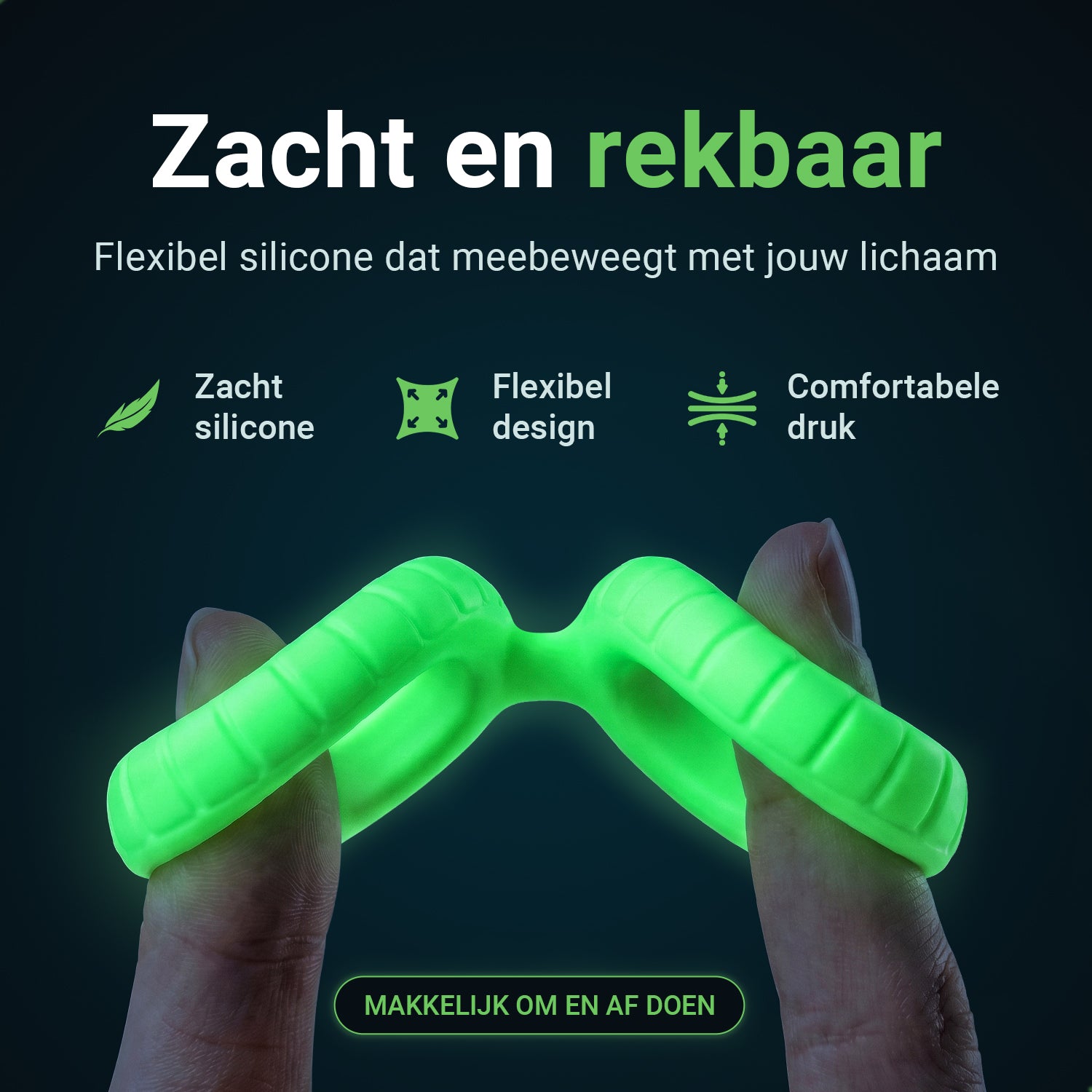 Glowloop Dual - Glow in the Dark Cockring