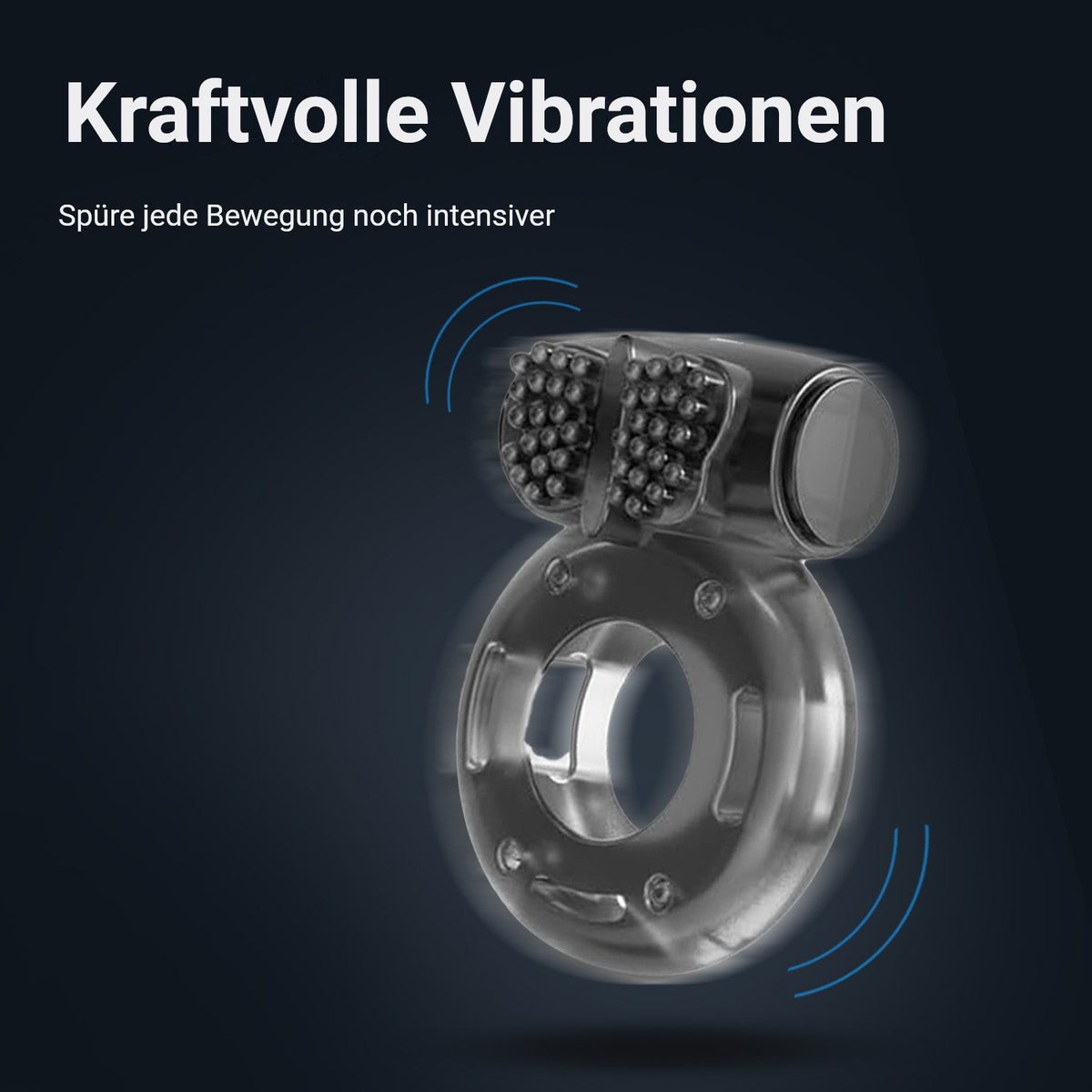 Vibrierender Penisring mit Klitoris-Stimulator und kraftvollen Vibrationen